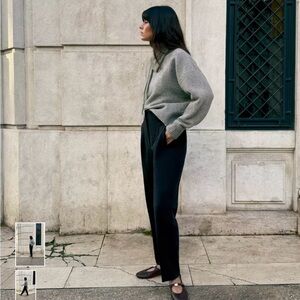 Zara Gray and Black Women's Pantsuit